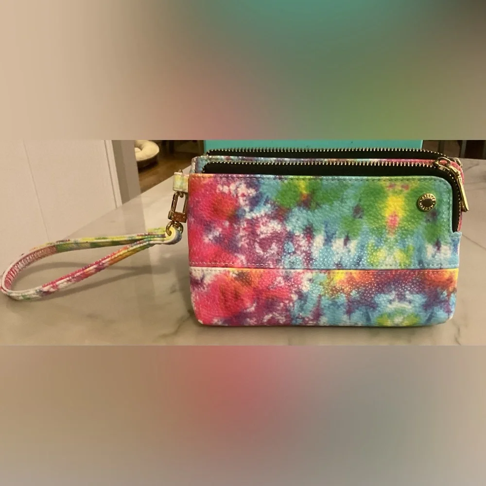 Steve Madden Rainbow tie dye wristlet